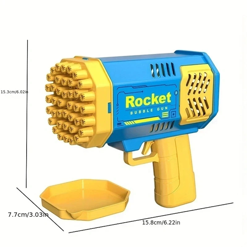 Rocket акумуляторний Пістолет мильних бульбашок рожевий