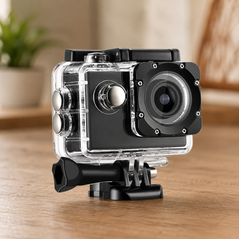 Екшн камера A7 FullHD, спортивна, вологозахист, з кріпленням 1080P MicroSD