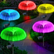 Уличная гирлянда-фонарь на солнечной батарее Медуза RGB / Садовый фонарь светильник Фонтан RGB 1 шт