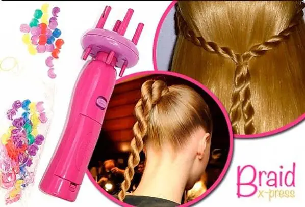 Машинка Braid X-press для плетения косичек, Розовый