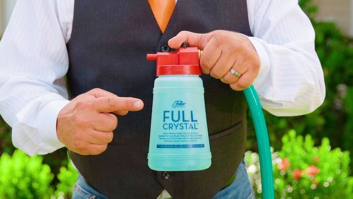 Розпилювач для миття вікон із запірним клапаном Full Crystal, Білий