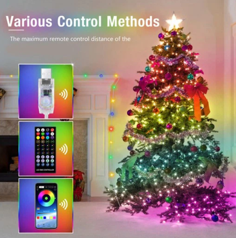 Гирлянда уличные огни 3M Smart Bluetooth App Control светодиодная LED