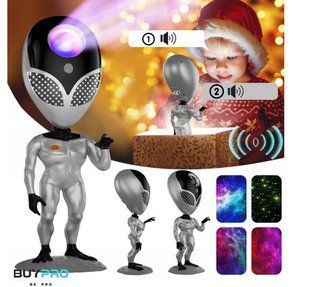 Лампа кольорова STAR PROJECTOR NIGHT LIGHT ALIENSUN повторює слова