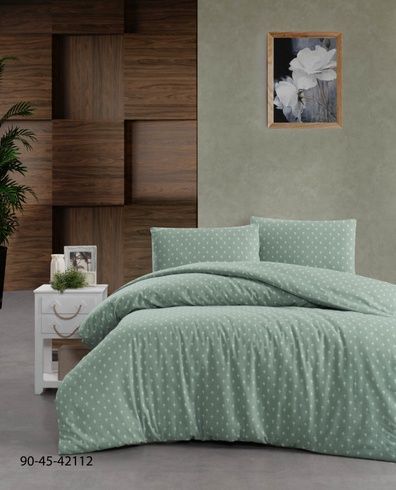 Теплое постельное белье / байковое евро размера фланель 100%-хлопок Турция Cotton Collection Красный