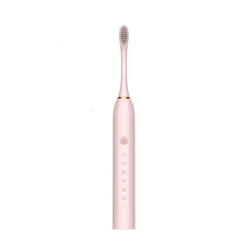 Черная Электрическая зубная щетка Sonic Toothbrush Х-3 ультразвуковая аккумуляторная 4 сменные насадки в комплекте