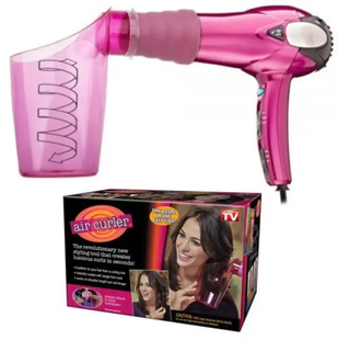 Воздушные бигуди Air Curler | Насадка для фена для завивки локонов, Розовый