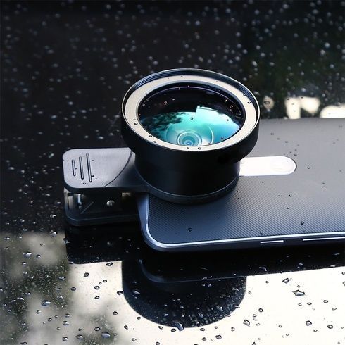 Макролинза для телефона, объектив для телефона, линза 2 объектива 0.45 lens  AND HA-55