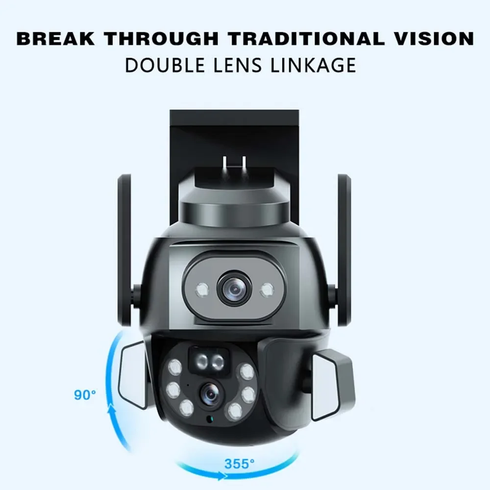 Камера WIFI DOUL CAM Q 821 / Поворотная камера видеонаблюдения, Серебристый