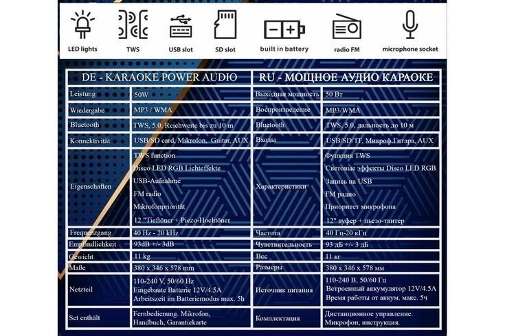 Акустическая система Goldteller GT-6022
