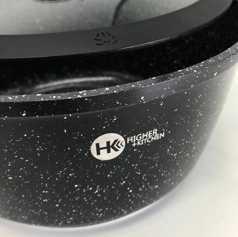 Набір каструль з антипригарним покриттям HK-325 8 предметів чорний
