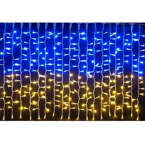 Патріотична гірлянда штора Прапор України 3*3 м 160 LED класична IP44