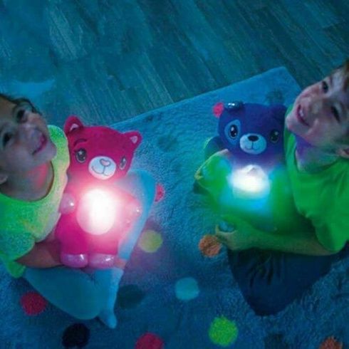 Мягкая игрушка ночник-проектор звездного неба Star Bellу Dream Lites Puppy Розовый Медведь
