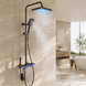 Душ/смеситель Faucet (CRH-8921 многофункциональный с LED ГИДРОЭНЕРГЕТИКОЙ металл / Душевая система с верхним и ручным душем / Душевая система для ванны