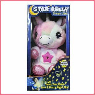 Мягкая игрушка ночник-проектор звездного неба Star Bellу Dream Lites Puppy Розовый Единорог