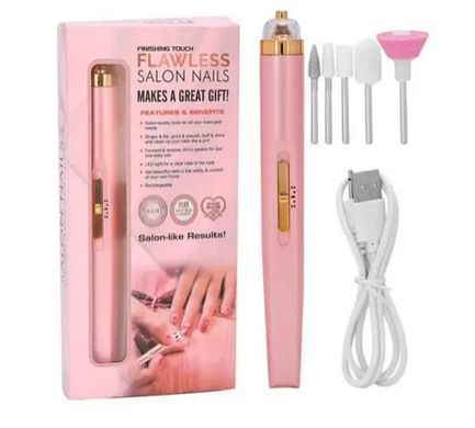 Портативный фрезер для маникюра Flawless Salon Nails, Розовый