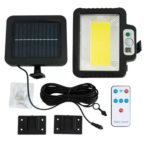 Фонарь аккумуляторный Solar Light BL BK128-4COB с пультом на солнечной батарее