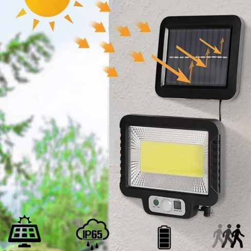 Фонарь аккумуляторный Solar Light BL BK128-4COB с пультом на солнечной батарее