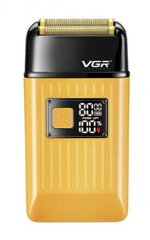 Мужская аккумуляторная электробритва VGR V-357 шейвер для сухого и влажного бритья, Waterproof IPX6, выдвижной триммер, LED Display
