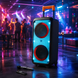 Портативная акустика ZXX-1095 80Вт / Колонка 2&times;8дюйма Bluetooth/USB/TF/AUX, FM, LED / Переносная музыкальная колонка с микрофоном для караоке