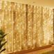 Гирлянда водопад 320 LED 5mm 3м/2м теплый цвет на прозрачном проводе