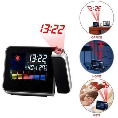 Годинник / Метеостанція / Вологомір з проектором часу Color Screen Calendar 8190