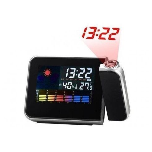 Годинник / Метеостанція / Вологомір з проектором часу Color Screen Calendar 8190