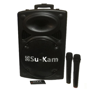 Портативная колонка Su-Kam BT 100D + 1 беспроводной микрофон (12v/220v)