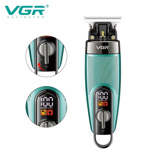 Бездротова машинка для стрижки волосся + 4 насадки, USB, VGR-975 / Акумуляторний триммер для волосся та бороди