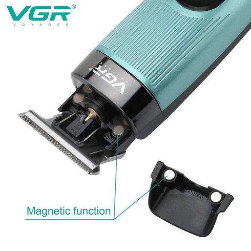 Бездротова машинка для стрижки волосся + 4 насадки, USB, VGR-975 / Акумуляторний триммер для волосся та бороди
