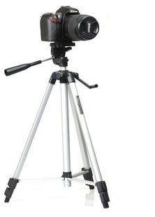 Алюминиевый штатив TRIPOD TF-330A универсальный для камеры или смартфона, Серебристый