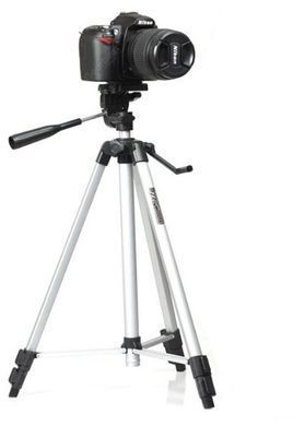 Алюминиевый штатив TRIPOD TF-330A универсальный для камеры или смартфона, Серебристый